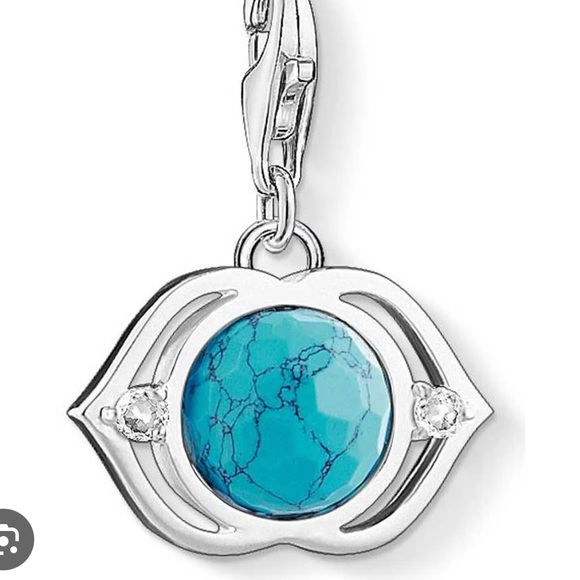 Thomas Sabo Charm Spinning Turquoise Lotus - Picture 1 of 1